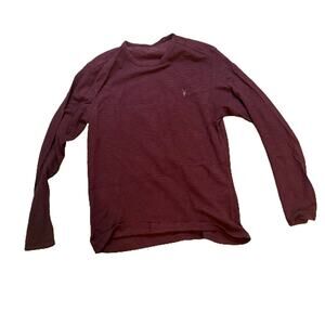 Allsaints Vintage Mens Cotton Ribbed Thin Sweater